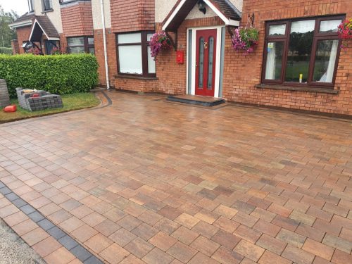 Block Paving on a driveway in Meath